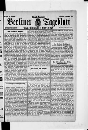 Berliner Tageblatt und Handels-Zeitung vom 05.12.1907