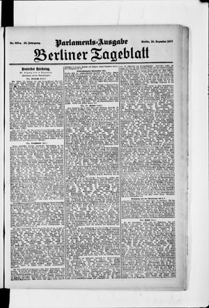 Berliner Tageblatt und Handels-Zeitung vom 10.12.1907