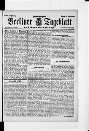 Berliner Tageblatt und Handels-Zeitung vom 11.12.1907