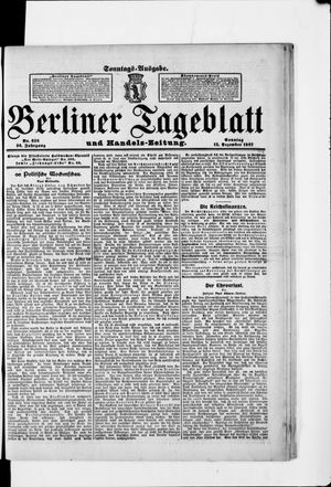 Berliner Tageblatt und Handels-Zeitung vom 15.12.1907