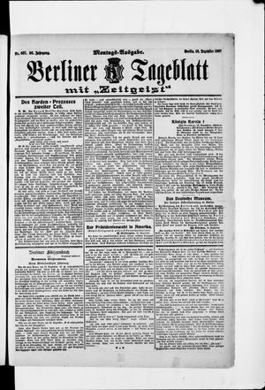 Berliner Tageblatt und Handels-Zeitung vom 16.12.1907