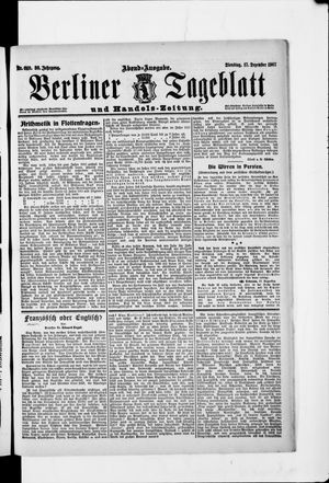 Berliner Tageblatt und Handels-Zeitung vom 17.12.1907