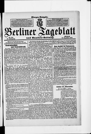 Berliner Tageblatt und Handels-Zeitung vom 18.12.1907