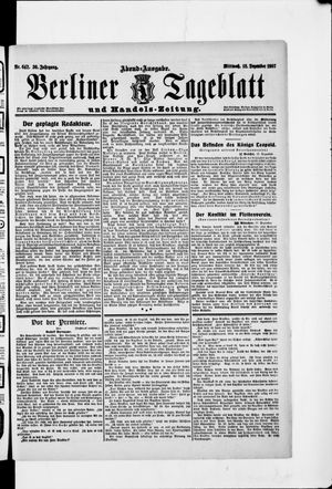 Berliner Tageblatt und Handels-Zeitung vom 18.12.1907