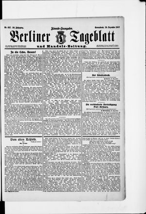 Berliner Tageblatt und Handels-Zeitung vom 28.12.1907
