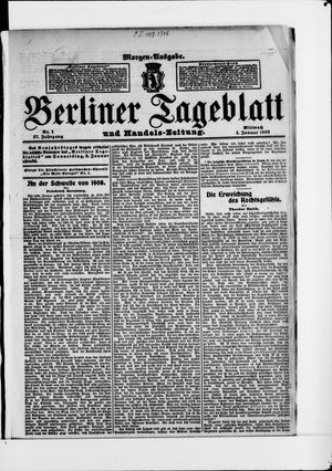Berliner Tageblatt und Handels-Zeitung vom 01.01.1908