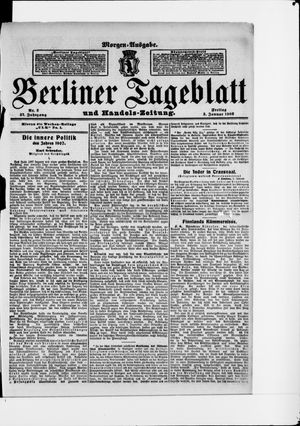 Berliner Tageblatt und Handels-Zeitung vom 03.01.1908