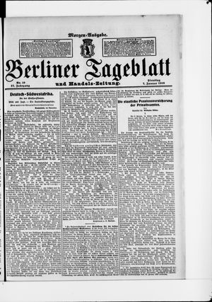 Berliner Tageblatt und Handels-Zeitung vom 07.01.1908