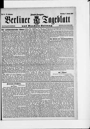 Berliner Tageblatt und Handels-Zeitung vom 07.01.1908