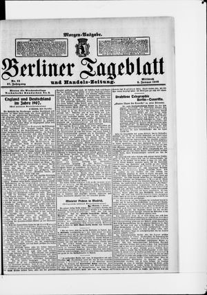 Berliner Tageblatt und Handels-Zeitung vom 08.01.1908