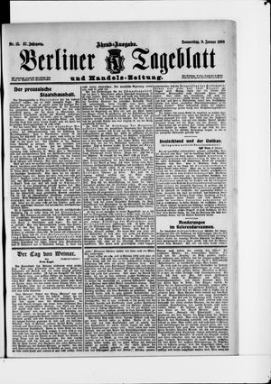 Berliner Tageblatt und Handels-Zeitung on Jan 9, 1908
