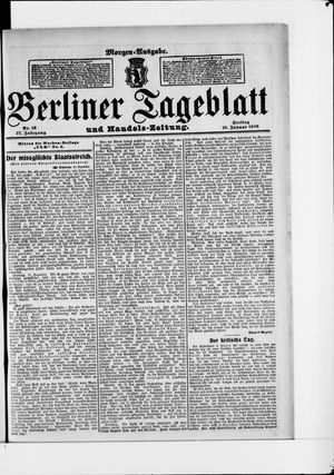 Berliner Tageblatt und Handels-Zeitung vom 09.01.1908