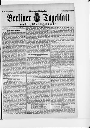 Berliner Tageblatt und Handels-Zeitung vom 13.01.1908