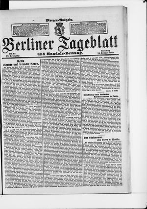 Berliner Tageblatt und Handels-Zeitung vom 14.01.1908