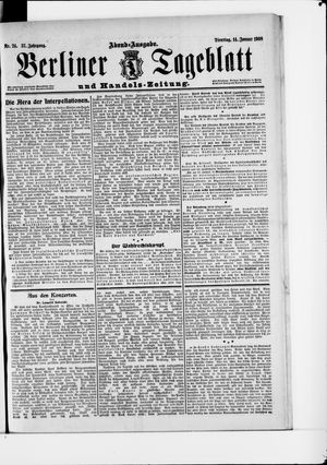 Berliner Tageblatt und Handels-Zeitung vom 14.01.1908