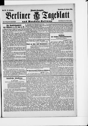 Berliner Tageblatt und Handels-Zeitung vom 16.01.1908