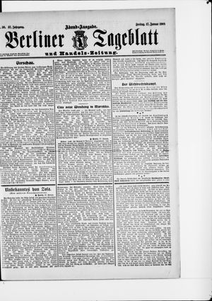 Berliner Tageblatt und Handels-Zeitung vom 17.01.1908