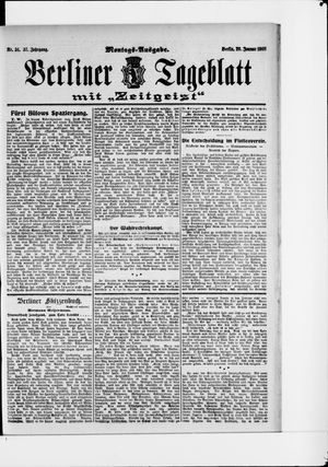 Berliner Tageblatt und Handels-Zeitung on Jan 20, 1908