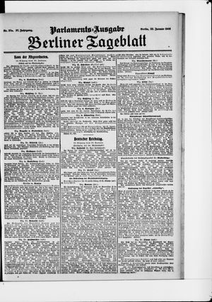 Berliner Tageblatt und Handels-Zeitung vom 22.01.1908