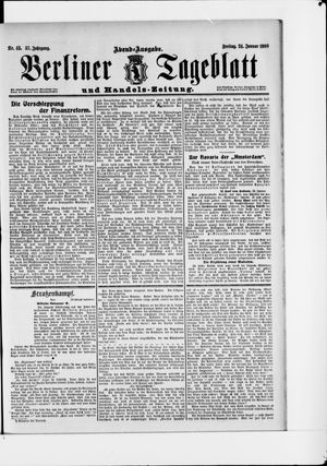 Berliner Tageblatt und Handels-Zeitung vom 24.01.1908