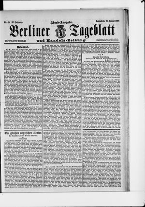 Berliner Tageblatt und Handels-Zeitung vom 25.01.1908