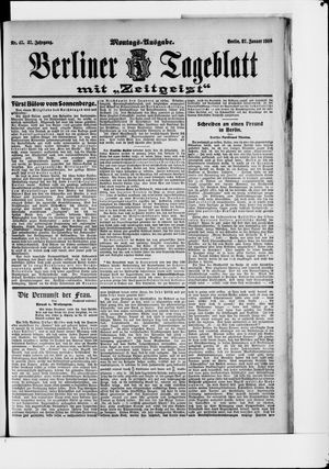 Berliner Tageblatt und Handels-Zeitung vom 27.01.1908