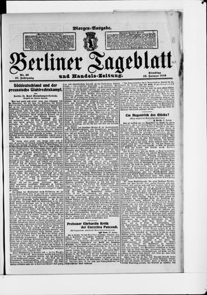 Berliner Tageblatt und Handels-Zeitung vom 28.01.1908