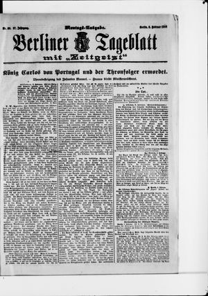 Berliner Tageblatt und Handels-Zeitung on Feb 3, 1908