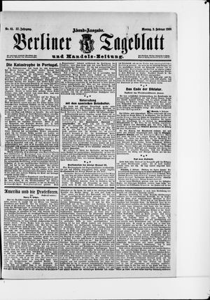 Berliner Tageblatt und Handels-Zeitung vom 03.02.1908