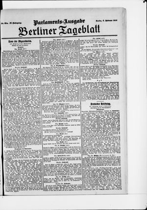 Berliner Tageblatt und Handels-Zeitung vom 06.02.1908