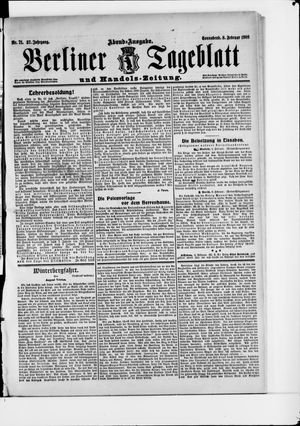 Berliner Tageblatt und Handels-Zeitung vom 08.02.1908