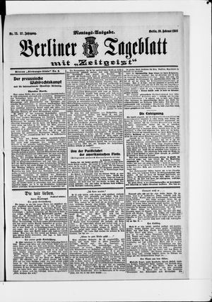 Berliner Tageblatt und Handels-Zeitung on Feb 10, 1908