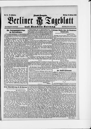 Berliner Tageblatt und Handels-Zeitung vom 10.02.1908