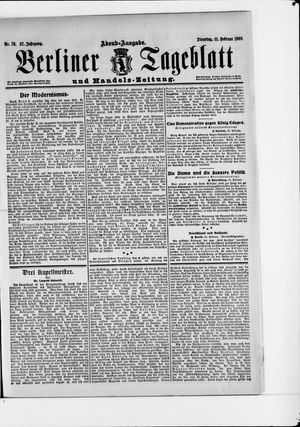 Berliner Tageblatt und Handels-Zeitung vom 11.02.1908