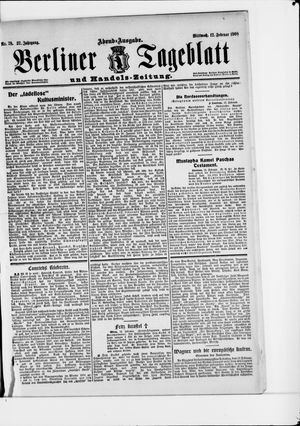 Berliner Tageblatt und Handels-Zeitung vom 12.02.1908