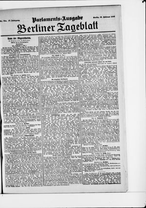 Berliner Tageblatt und Handels-Zeitung on Feb 13, 1908