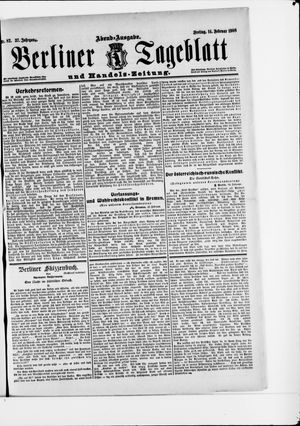Berliner Tageblatt und Handels-Zeitung vom 14.02.1908