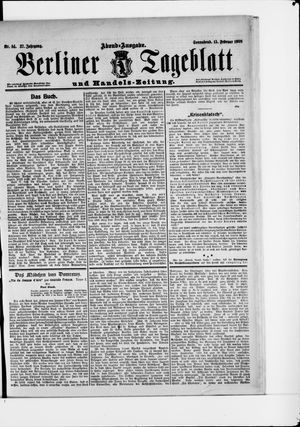 Berliner Tageblatt und Handels-Zeitung vom 15.02.1908