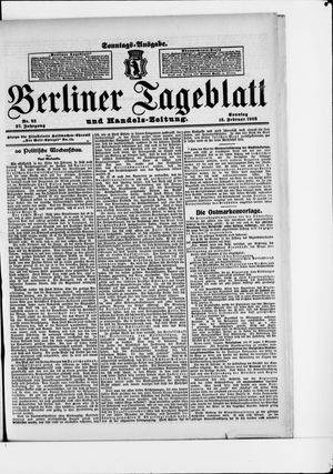 Berliner Tageblatt und Handels-Zeitung vom 16.02.1908