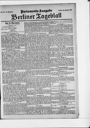 Berliner Tageblatt und Handels-Zeitung vom 20.02.1908