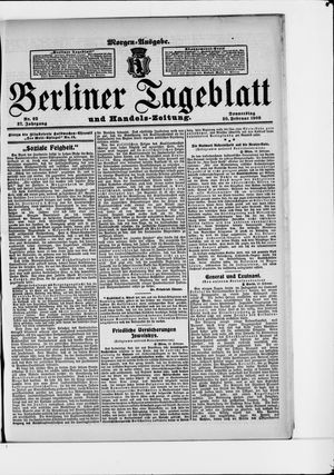 Berliner Tageblatt und Handels-Zeitung on Feb 20, 1908
