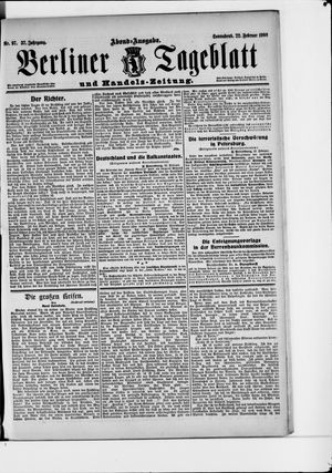 Berliner Tageblatt und Handels-Zeitung vom 22.02.1908
