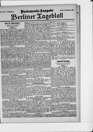 Berliner Tageblatt und Handels-Zeitung vom 26.02.1908