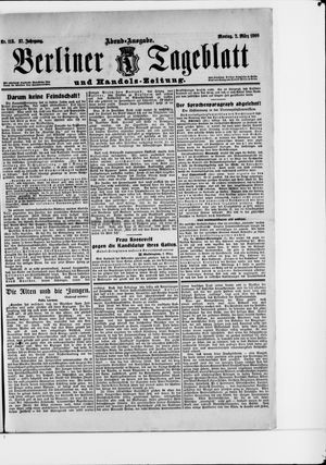 Berliner Tageblatt und Handels-Zeitung vom 02.03.1908