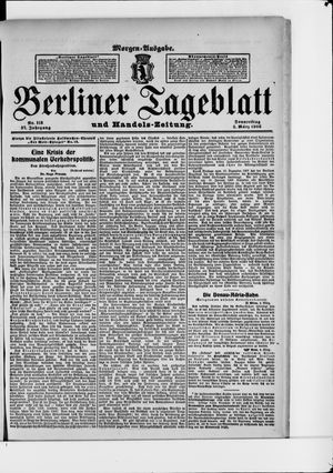 Berliner Tageblatt und Handels-Zeitung vom 05.03.1908