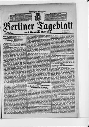 Berliner Tageblatt und Handels-Zeitung vom 12.03.1908