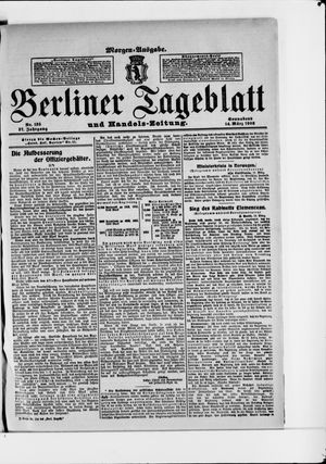 Berliner Tageblatt und Handels-Zeitung vom 14.03.1908