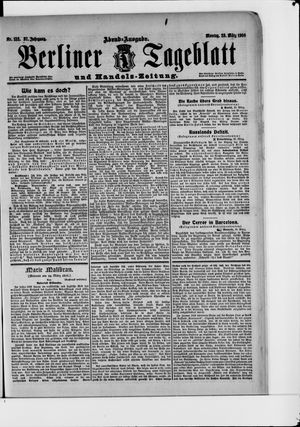 Berliner Tageblatt und Handels-Zeitung vom 23.03.1908