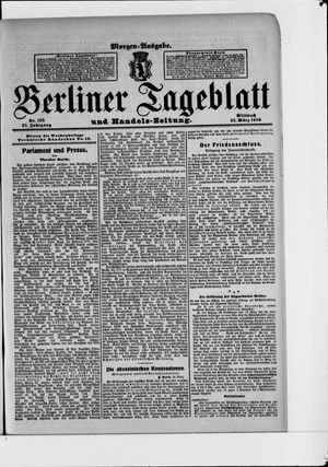 Berliner Tageblatt und Handels-Zeitung vom 25.03.1908