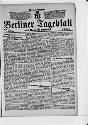 Berliner Tageblatt und Handels-Zeitung vom 26.03.1908